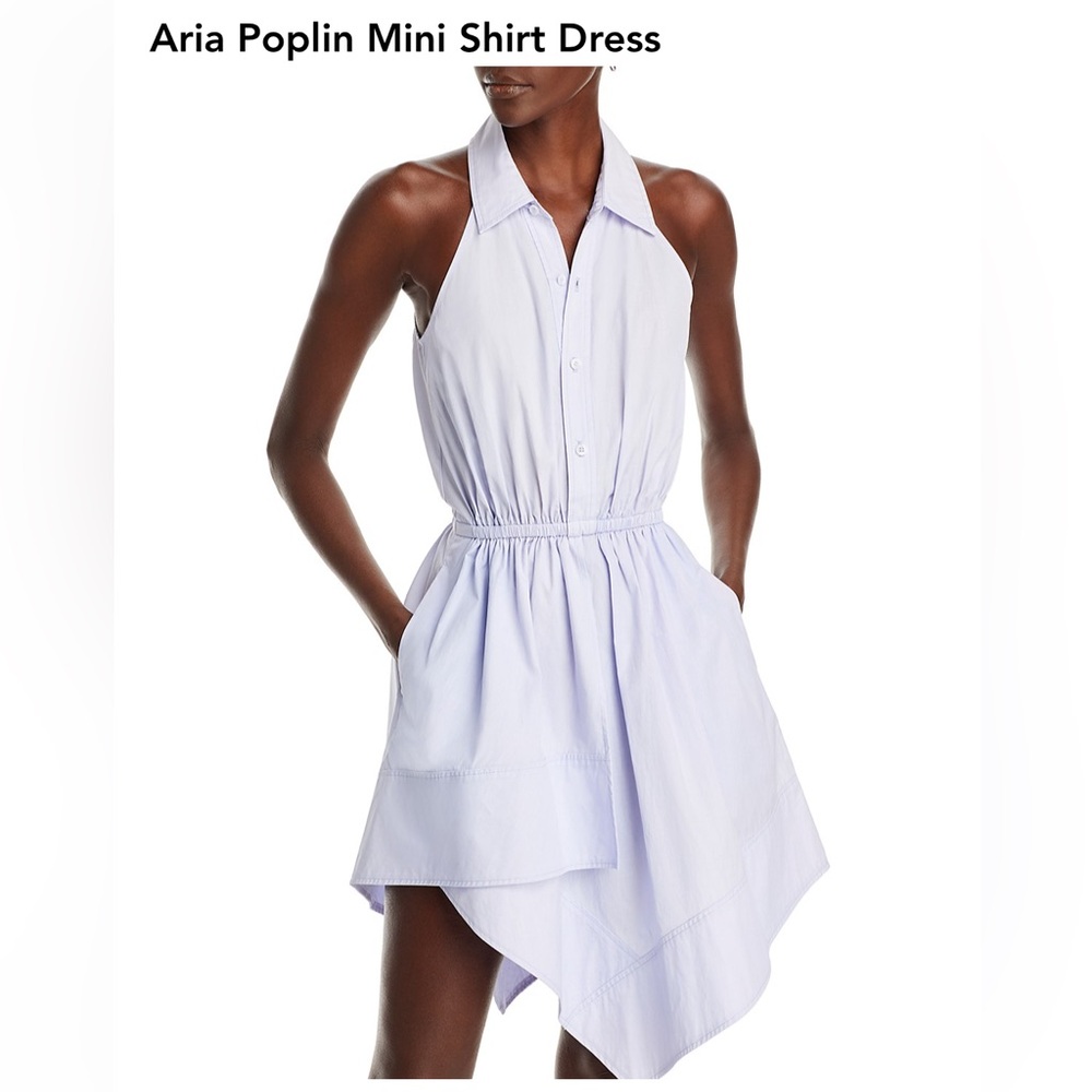 A.L.C. Aria Poplin Mini Shirt Dress - Light Blue